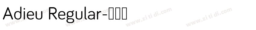 Adieu Regular字体转换